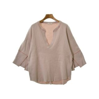 クラネ(CLANE)のCLANE クラネ Tシャツ・カットソー 1(S位) ピンク 【古着】【中古】(カットソー(半袖/袖なし))