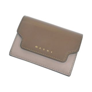 マルニ(Marni)のMARNI マルニ 財布・コインケース - 茶xベージュ系xエンジ 【古着】【中古】(財布)