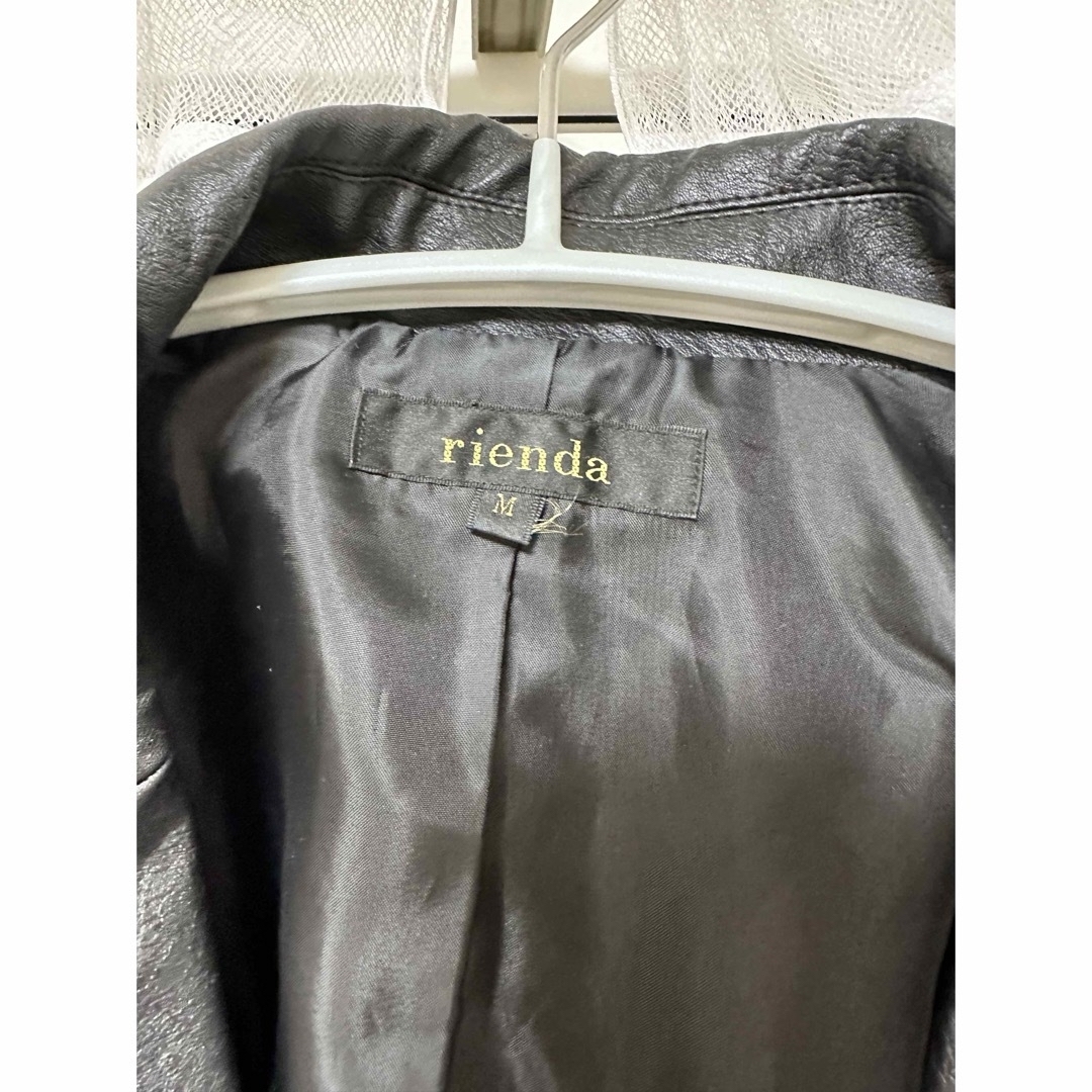 rienda(リエンダ)のrienda バックレースアップライダースジャケット レディースのジャケット/アウター(ライダースジャケット)の商品写真