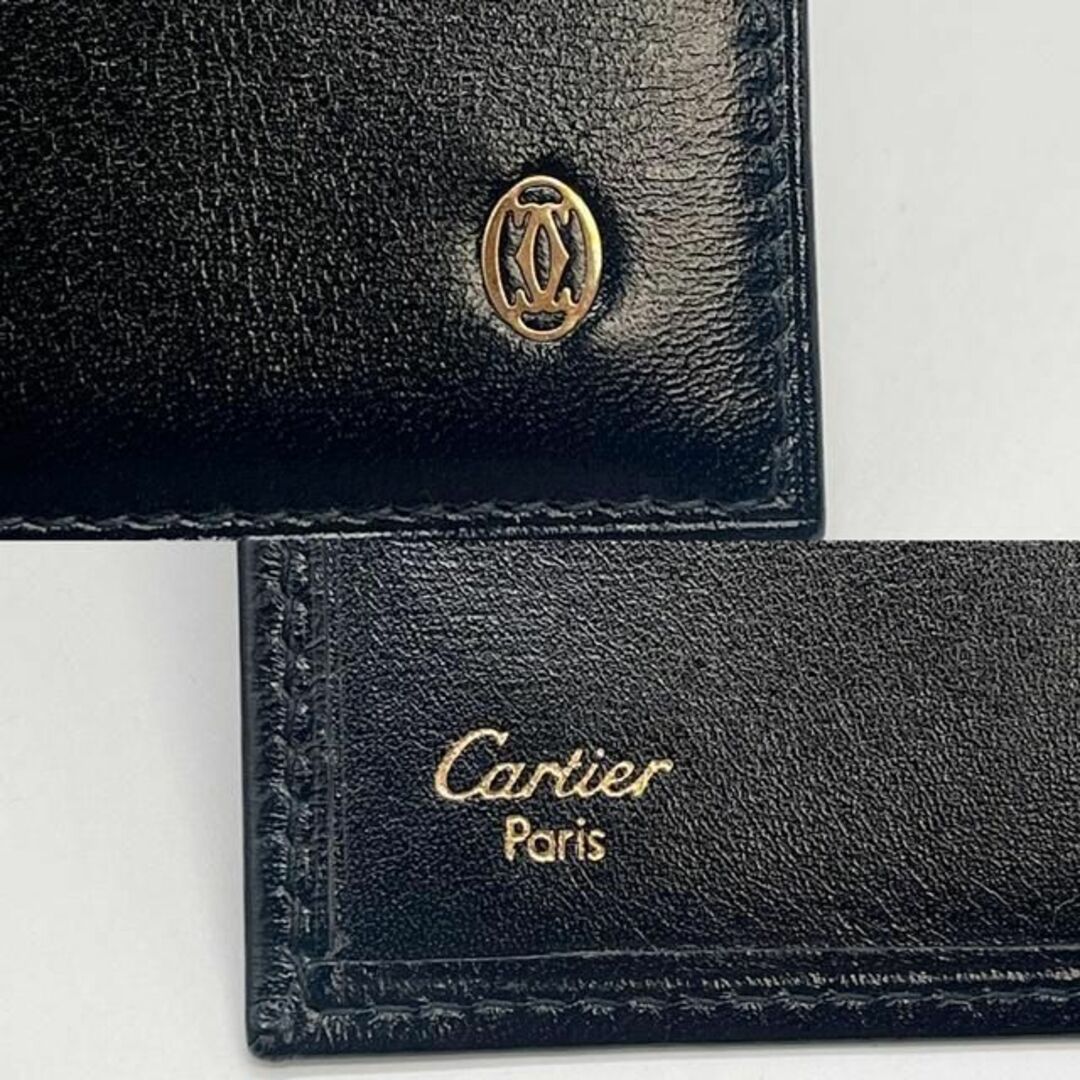 Cartier(カルティエ)の極美品 カルティエ マストライン パシャ 札入れ 長財布 高級本革 ロゴ刻印 黒 メンズのファッション小物(長財布)の商品写真