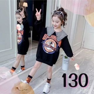 再入荷★ セーラー襟 ワンピース チェック 女の子 韓国ファッション 春服(ワンピース)