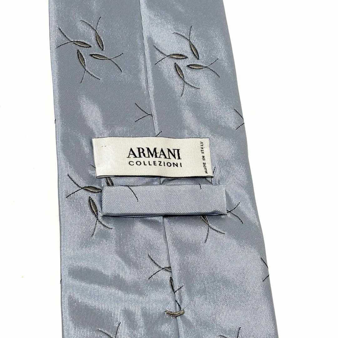 ARMANI COLLEZIONI(アルマーニ コレツィオーニ)の美品✨アルマーニ コレツォーニ  ネクタイ  光沢  スカイブルー  お洒落 メンズのファッション小物(ネクタイ)の商品写真