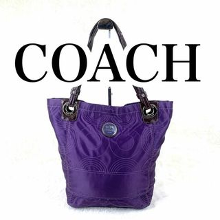 コーチ(COACH)のCOACH コーチ パープルナイロントートバッグ YL7(トートバッグ)