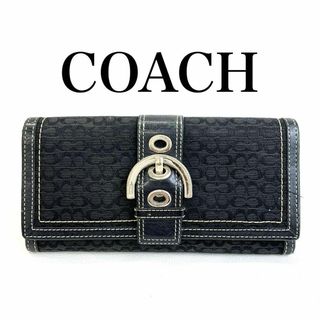 コーチ(COACH)のCOACH コーチ シグネチャー 長財布 レザーベルト YL7(財布)