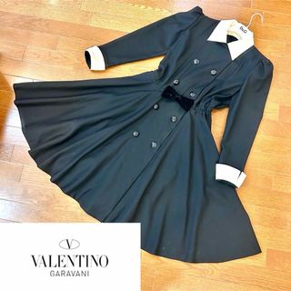 ヴァレンティノガラヴァーニ(valentino garavani)のVALENTINO GARAVANIワンピース  黒ブラック  ヴァレンティノ(ひざ丈ワンピース)