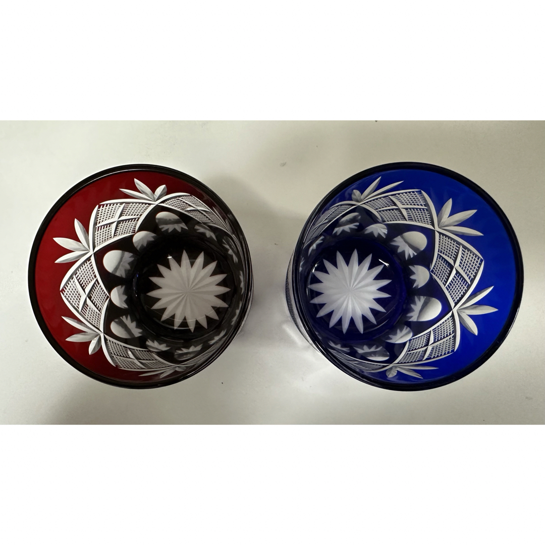 太武朗工房 タブロー 江戸切子 グラスペア 2個セット ブルー 太武朗工房 タブロー 江戸切子 グラスペア 2個セット ブルー