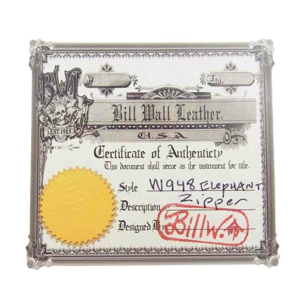 BILL WALL LEATHER(ビルウォールレザー)のBILL WALL LEATHER ビルウォールレザー 財布 ギャランティ付属 Zipper Elephant Wallet エレファントレザー ラウンドジップ ラウンドファスナー ロングウォレット 長財布 ブラック系【中古】 メンズのファッション小物(長財布)の商品写真