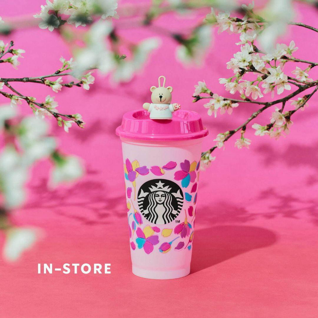 Starbucks(スターバックス)のスタバ　2024　桜　リユーザブルカップ　ベアリスタ インテリア/住まい/日用品のキッチン/食器(タンブラー)の商品写真