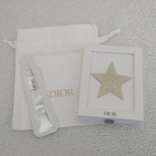クリスチャンディオール(Christian Dior)のDIOR☆ノベルティブローチ&ヒアルショットサンプル&巾着ポーチ(ノベルティグッズ)