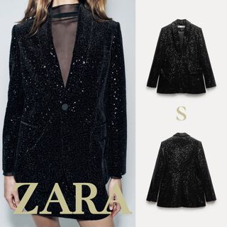 ZARA - ZARA ザラ ZW COLLECTION スパンコール ベルベット ZARA - ZARA ザラ ZW COLLECTION スパンコール ベルベット