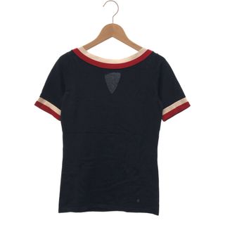 キャロライナヘレナ(CAROLINA HERRERA)の美品 キャロライナヘレラ 半袖ニットシャツ バックリボン レディース XS(Tシャツ(半袖/袖なし))