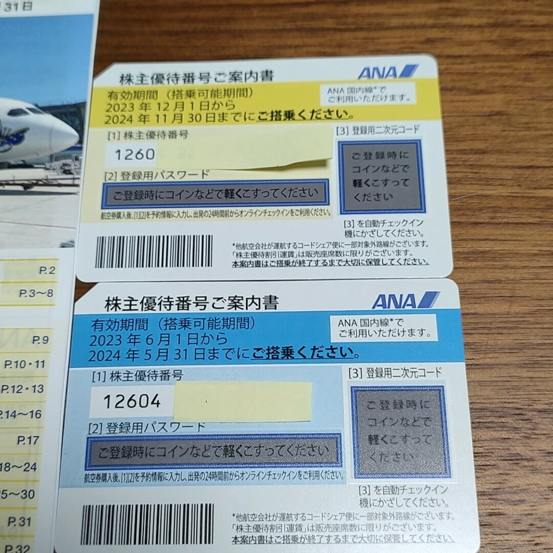 ANA株主優待 ２枚 全日本空輸チケット - 航空券