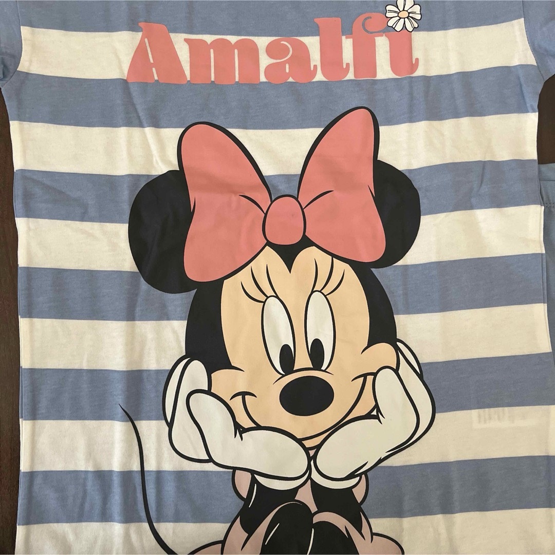 H&M(エイチアンドエム)の新品▪️H&M×Disney ミニーちゃん　Tシャツ＆パンツセットアップ★120 キッズ/ベビー/マタニティのキッズ服女の子用(90cm~)(Tシャツ/カットソー)の商品写真