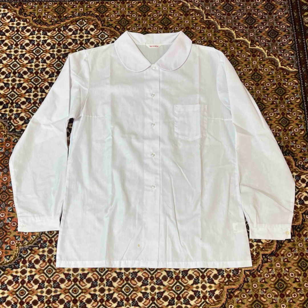 制服　丸襟　長袖ブラウス　2枚セット レディースのトップス(シャツ/ブラウス(長袖/七分))の商品写真