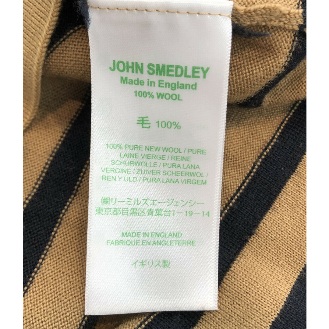 JOHN SMEDLEY(ジョンスメドレー)のジョンスメドレー 長袖ニット 肩ボタン付き ボーダー柄 メンズ M メンズのトップス(ニット/セーター)の商品写真