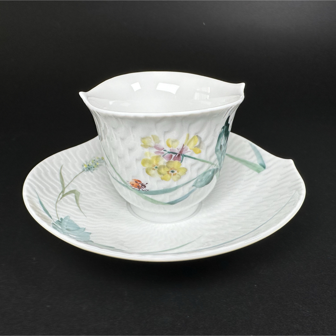 MEISSEN(マイセン)の新品 マイセン 森の声 サクラ草 湯呑み 茶托1セット、1級品 インテリア/住まい/日用品のキッチン/食器(食器)の商品写真