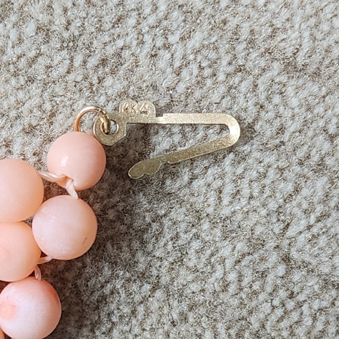 14k　珊瑚ブレスレット レディースのアクセサリー(ブレスレット/バングル)の商品写真