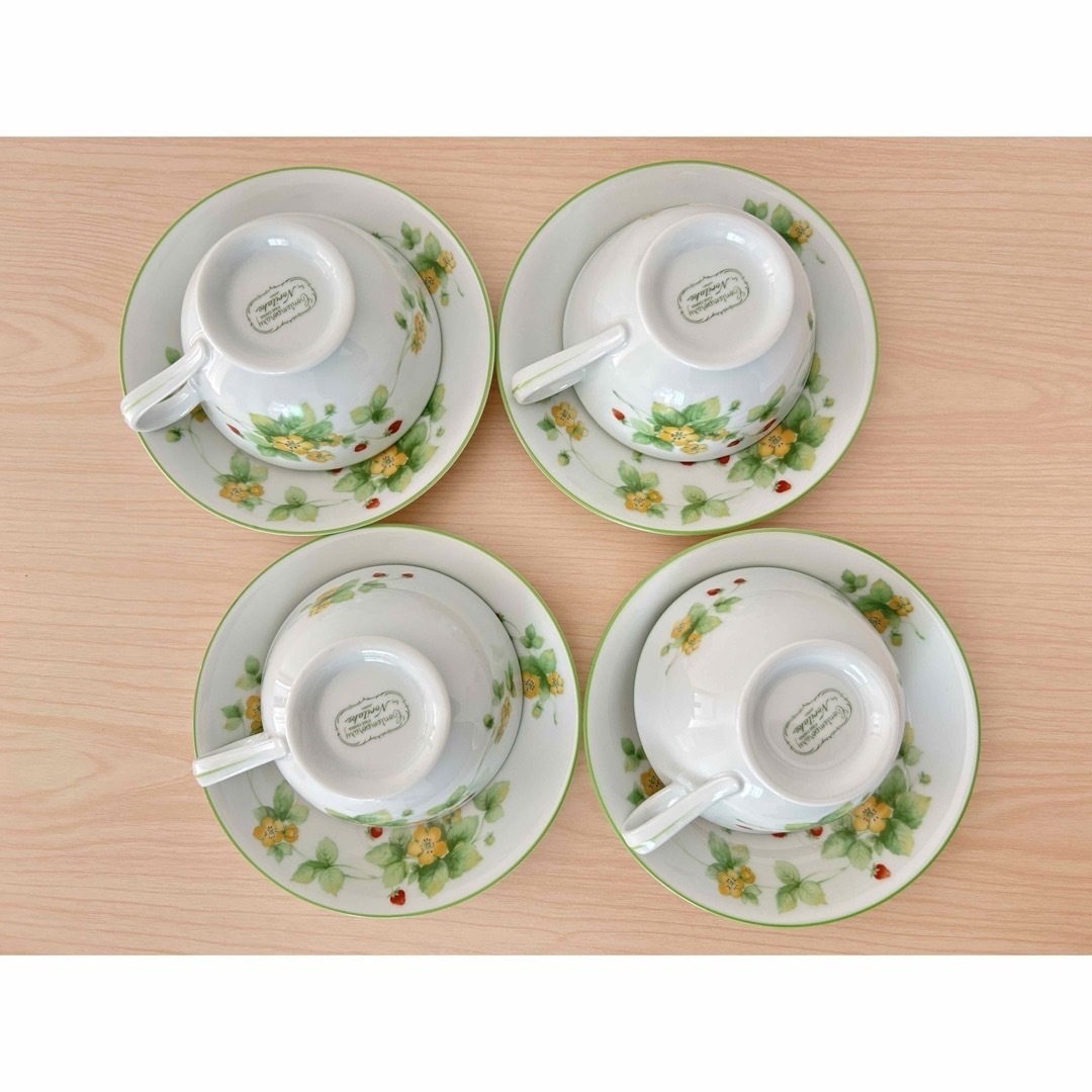 Noritake ノリタケ ティーカップ ソーサー 4客 スプーン セット 新品 インテリア/住まい/日用品のキッチン/食器(グラス/カップ)の商品写真