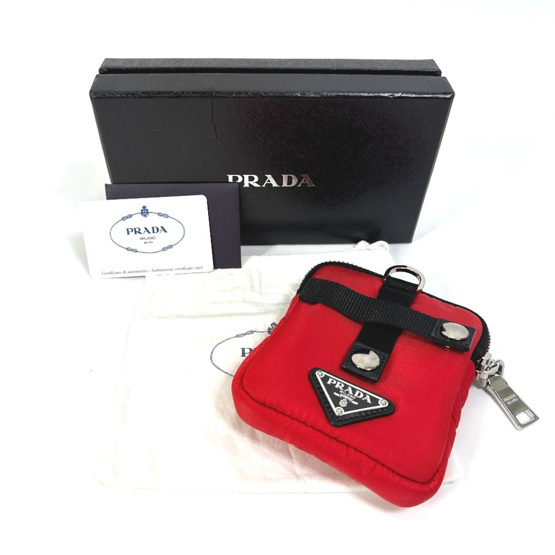 PRADA(プラダ)のプラダ PRADA TESSUTO SOFT 2NA026 トライアングルロゴ 三角ロゴ プレート バイカラー ポーチ ナイロン レッド 美品 その他のその他(その他)の商品写真