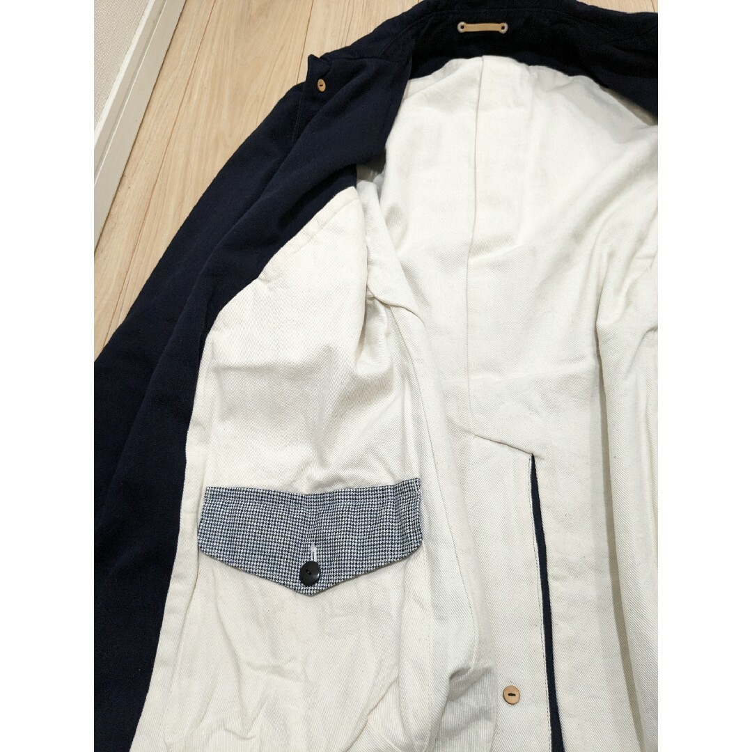 Adam et Rope'(アダムエロぺ)のアダムエロペ　ウールコットン　コート　ステンカラーコート メンズのジャケット/アウター(ステンカラーコート)の商品写真