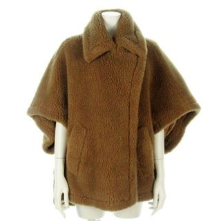 マックスマーラ(Max Mara)のMax Mara(マックスマーラ) ポンチョ レディース美品  テディベア ケープ 473607236 ブラウン 冬(ポンチョ)