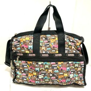 レスポートサック(LeSportsac)のLESPORTSAC(レスポートサック) ボストンバッグ美品  - ブラウン×黒×マルチ 車柄/2way/本体ロックあり レスポナイロン(ボストンバッグ)