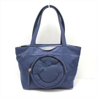 アニヤハインドマーチ(ANYA HINDMARCH)のAnya Hindmarch(アニヤハインドマーチ) ショルダーバッグ美品  スマイリーウィンク ダークネイビー×黒 ナイロン×レザー(ショルダーバッグ)