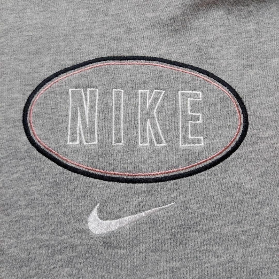 NIKE(ナイキ)のNIKE ナイキ パーカー ロゴ刺繍 センタースウッシュ グレー 黒 ピンク レディースのトップス(パーカー)の商品写真