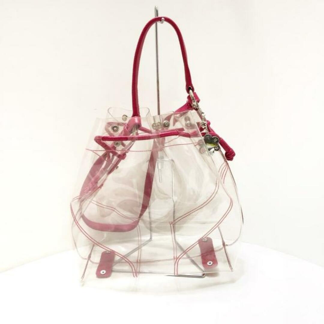 Furla(フルラ)のFURLA(フルラ) ハンドバッグ - ピンク×クリア PVC(塩化ビニール)×化学繊維×レザー レディースのバッグ(ハンドバッグ)の商品写真