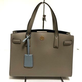 トリーバーチ(Tory Burch)のTORY BURCH(トリーバーチ) ハンドバッグ美品  - グレーベージュ レザー(ハンドバッグ)