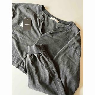 ダブルクローゼット(w closet)のセットアップワンピース　ピグメント加工　チャコール(ロングワンピース/マキシワンピース)