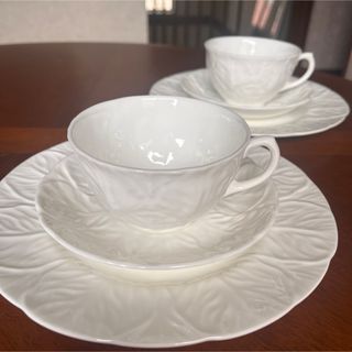 ウェッジウッド(WEDGWOOD)の【黒壺美品】ウェッジウッド★カントリーウェア★トリオ　ペア(食器)