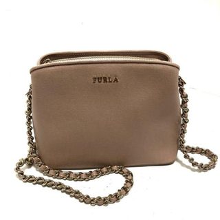 フルラ(Furla)のFURLA(フルラ) ショルダーバッグ美品  - ライトピンク チェーンショルダー レザー(ショルダーバッグ)