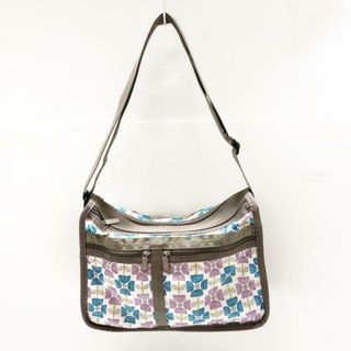 レスポートサック(LeSportsac)のLESPORTSAC(レスポートサック) ショルダーバッグ - 白×パープル×マルチ 花柄 レスポナイロン(ショルダーバッグ)