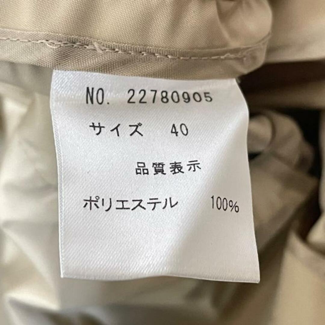 YUKI TORII INTERNATIONAL(ユキトリイインターナショナル)のYUKITORII(ユキトリイ) コート サイズ40 M レディース - ベージュ 長袖/春/秋 レディースのジャケット/アウター(その他)の商品写真