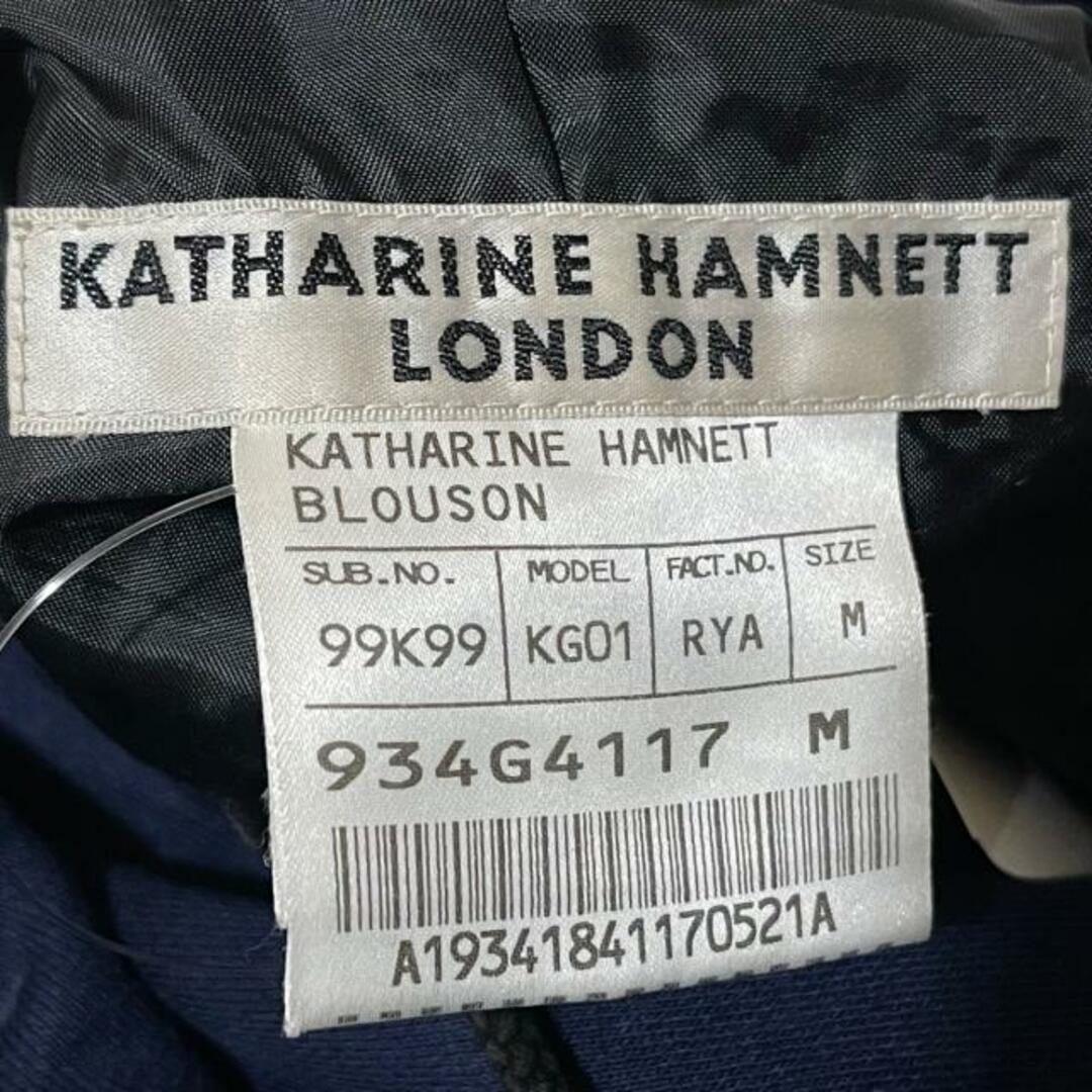 KATHARINE HAMNETT(キャサリンハムネット)のKATHARINEHAMNETT(キャサリンハムネット) ブルゾン サイズM レディース - ネイビー 長袖/ジップアップ/秋/春 レディースのジャケット/アウター(ブルゾン)の商品写真