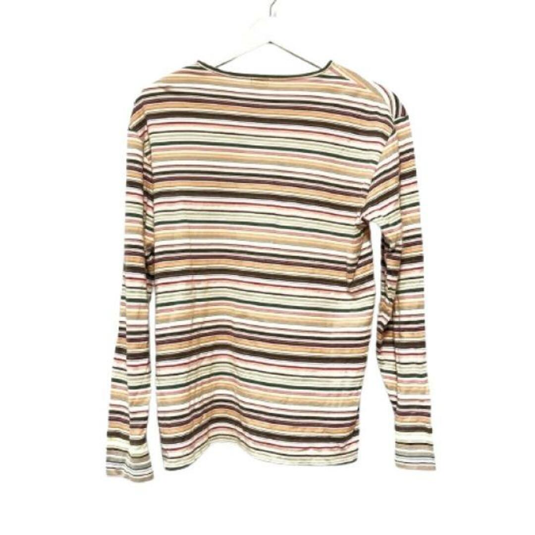 Paul Smith(ポールスミス)のPaulSmith(ポールスミス) 長袖Tシャツ サイズM メンズ - ベージュ×レッド×マルチ クルーネック/ボーダー メンズのトップス(Tシャツ/カットソー(七分/長袖))の商品写真