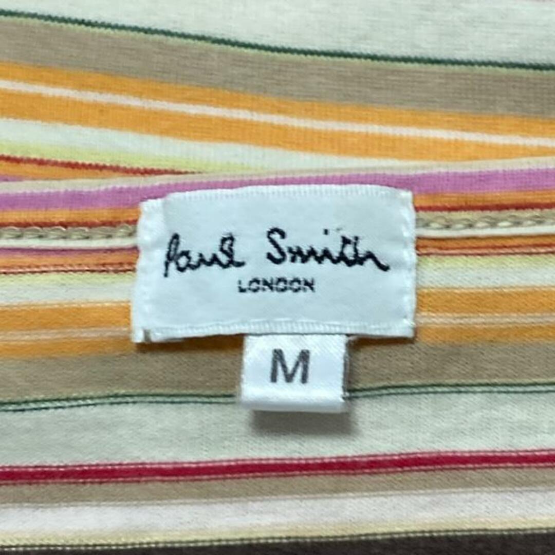 Paul Smith(ポールスミス)のPaulSmith(ポールスミス) 長袖Tシャツ サイズM メンズ - ベージュ×レッド×マルチ クルーネック/ボーダー メンズのトップス(Tシャツ/カットソー(七分/長袖))の商品写真