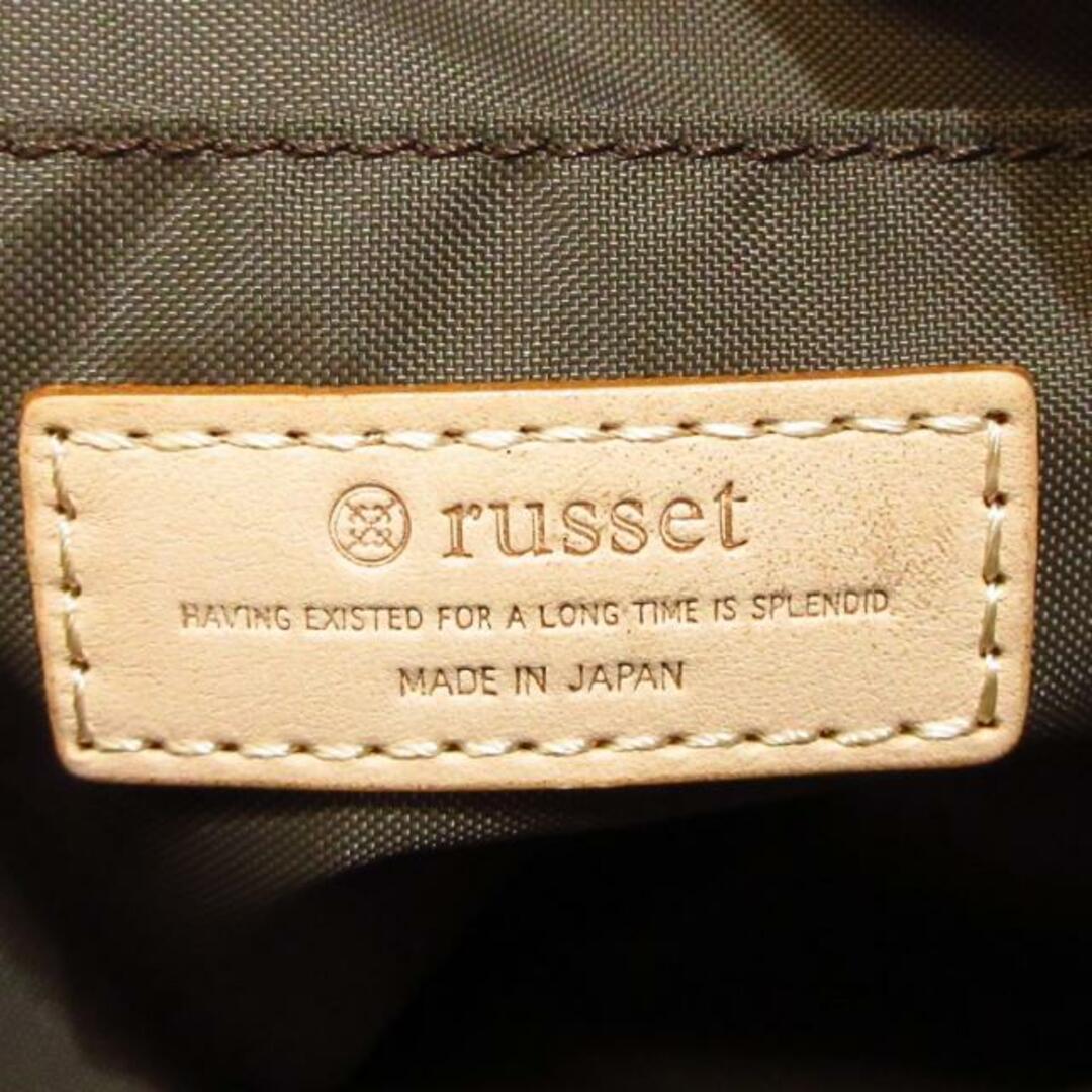 Russet(ラシット)のrusset(ラシット) ハンドバッグ - ピンク×ダークブラウン ミニバッグ ナイロンジャガード×レザー レディースのバッグ(ハンドバッグ)の商品写真