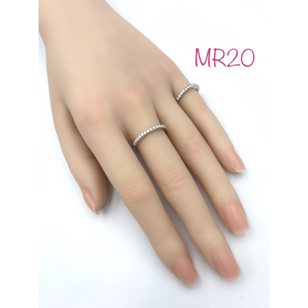 MR20／10.5号2.2㎜ハーフエタニティ モアサナイトリング♡シルバー925 レディースのアクセサリー(リング(指輪))の商品写真