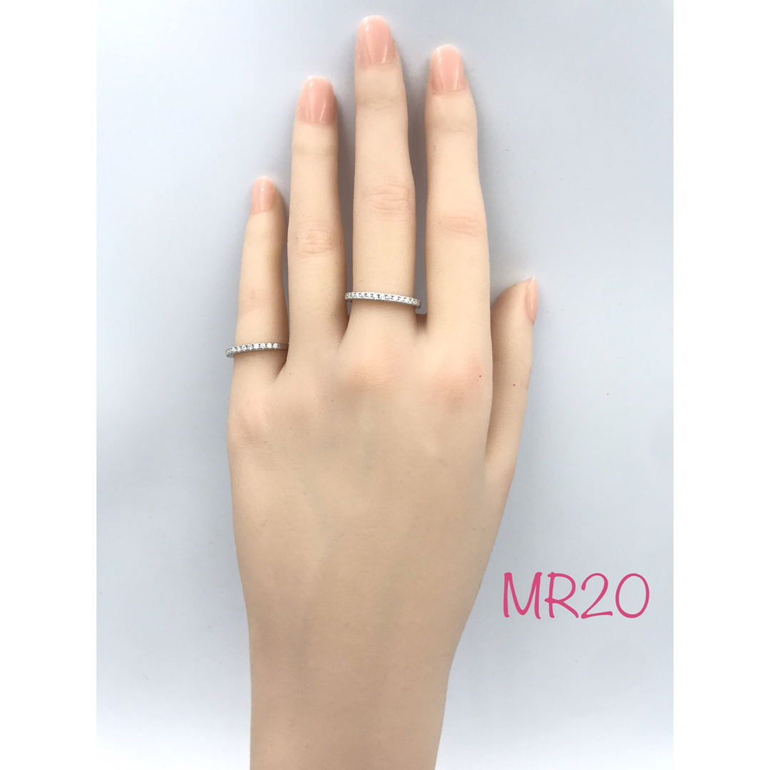 MR20／10.5号2.2㎜ハーフエタニティ モアサナイトリング♡シルバー925 レディースのアクセサリー(リング(指輪))の商品写真