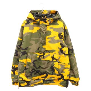 シュプリーム(Supreme)のSUPREME シュプリーム 17AW logo hooded half zip pullover ロゴ ハーフジップ プルオーバーパーカー カモ柄 イエロー(パーカー)