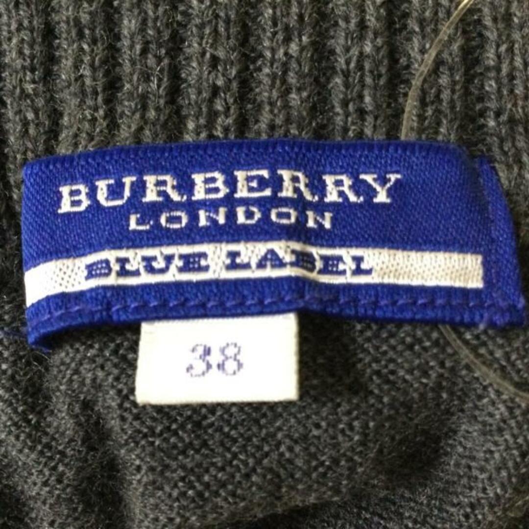 BURBERRY BLUE LABEL(バーバリーブルーレーベル)のBurberry Blue Label(バーバリーブルーレーベル) 長袖セーター サイズ38 M レディース - ダークグレー タートルネック/ニット/ハーフボタン レディースのトップス(ニット/セーター)の商品写真
