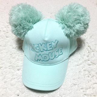 ディズニー(Disney)のミッキー ポンポン キャップ ブルー(キャップ)