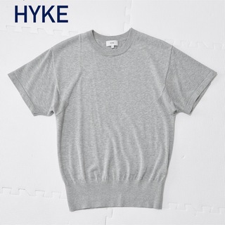 ハイク(HYKE)の【HYKE】 HALF SLEEVE SWEATER クルーネック半袖ニット(ニット/セーター)