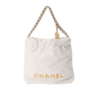 シャネル(CHANEL)のシャネル  シャネル22 ホーボーバッグ 2WAYバッグ 白(ハンドバッグ)