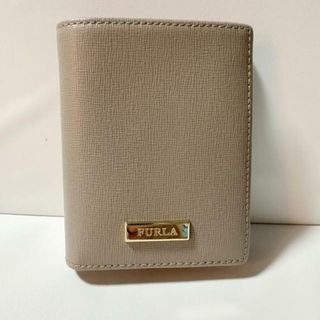 フルラ(Furla)のFURLA(フルラ) 2つ折り財布美品  クラシック グレーベージュ サフィアーノレザー(財布)