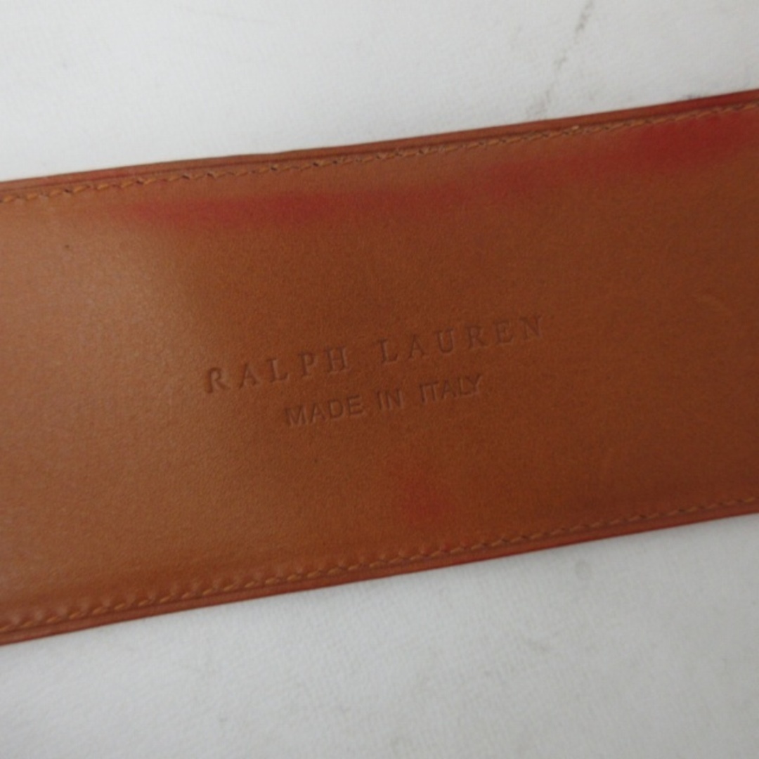 Ralph Lauren(ラルフローレン)のラルフローレン RALPH LAUREN レザーベルト Wストラップ 赤 M メンズのファッション小物(ベルト)の商品写真