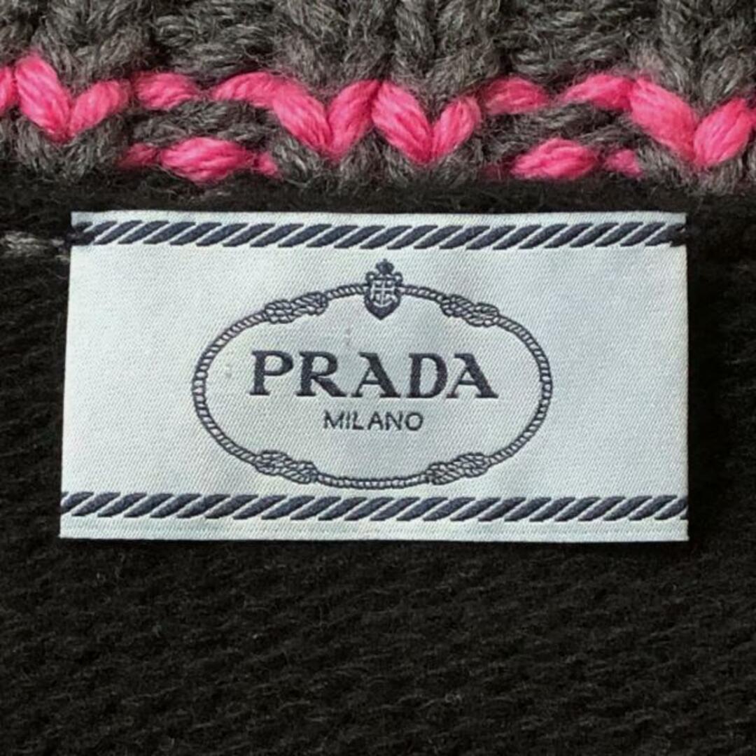 PRADA(プラダ)のPRADA(プラダ) カーディガン サイズ36 S レディース - 黒×ピンク×グレー 長袖 レディースのトップス(カーディガン)の商品写真