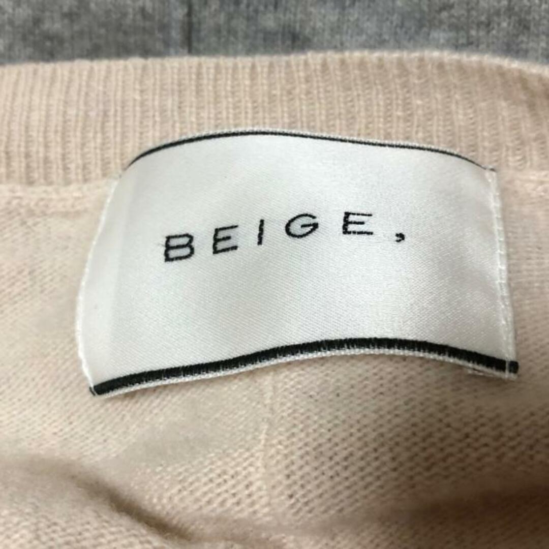 BEIGE,(ベイジ)のBEIGE(ベイジ) 長袖セーター サイズ4 XL レディース - アイボリー×グレー レディースのトップス(ニット/セーター)の商品写真